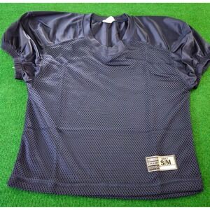 Pro Down Champ Adult Football Jersey S M Navy Blue Polyester Mesh